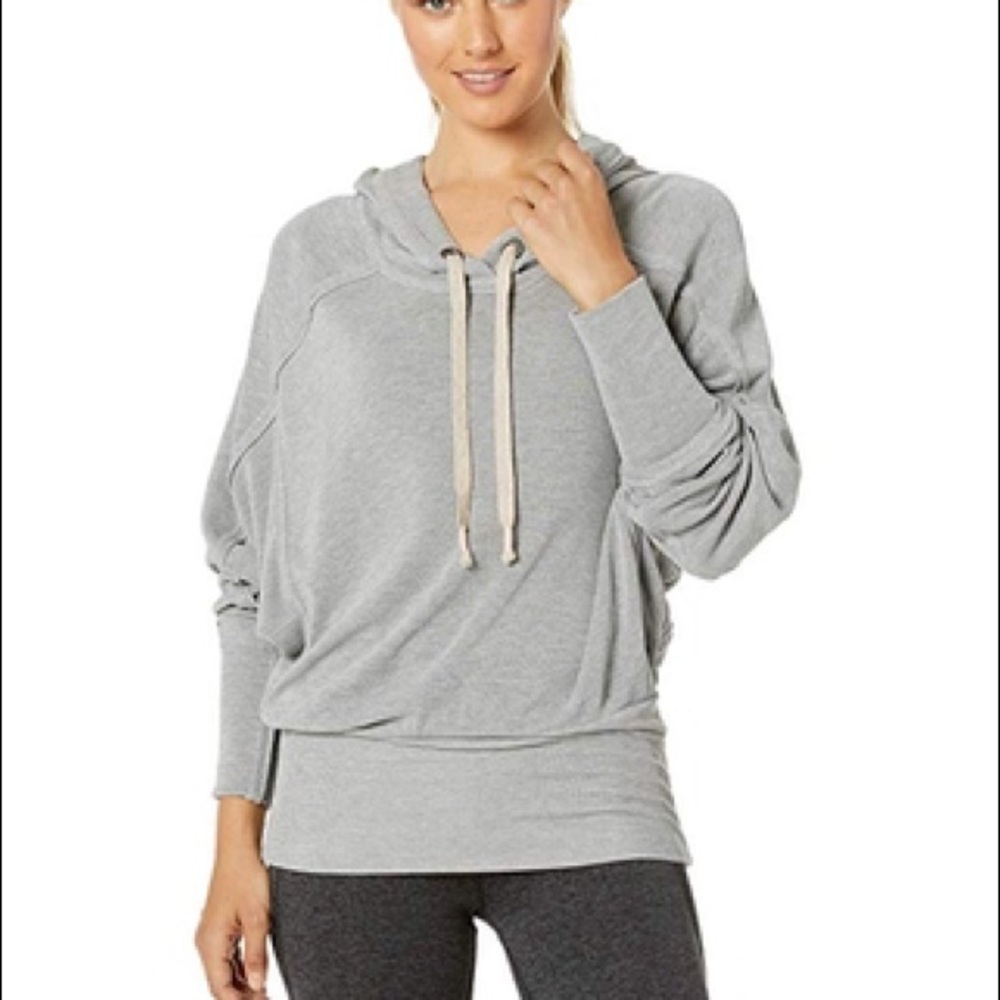 Free People Gray Pullover Hoodie